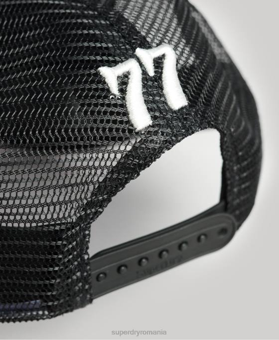 Superdry șapcă grafică de camioner accesorii gri inchis bărbați JX0Z1708