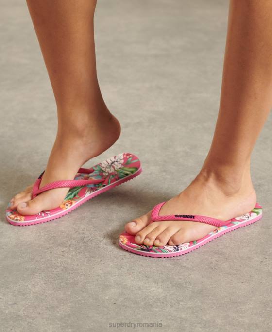 Superdry șlapi clasici de epocă pantofi roz femei JX0Z4401