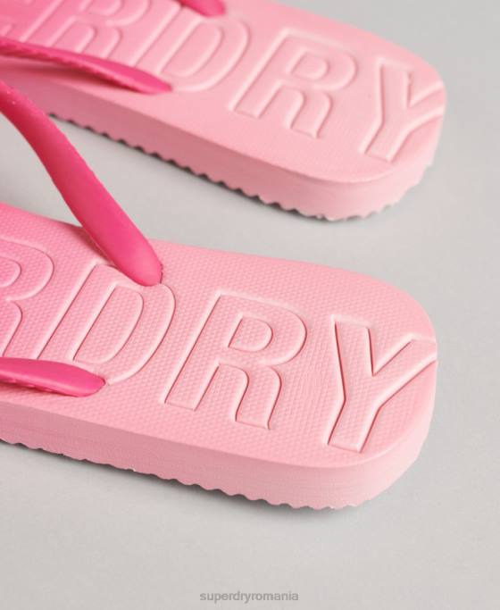 Superdry șlapi cod dip dye pantofi roz femei JX0Z6751