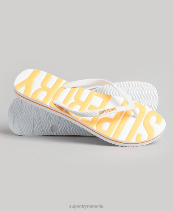 Superdry șlapi vegani de epocă pantofi alb femei JX0Z4387