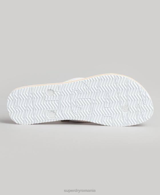 Superdry șlapi vegani de epocă pantofi alb femei JX0Z4387