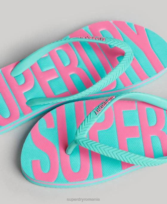 Superdry șlapi vegani de epocă pantofi albastru femei JX0Z4375