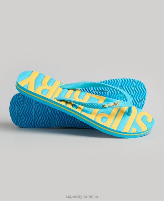 Superdry șlapi vegani de epocă pantofi albastru femei JX0Z4384