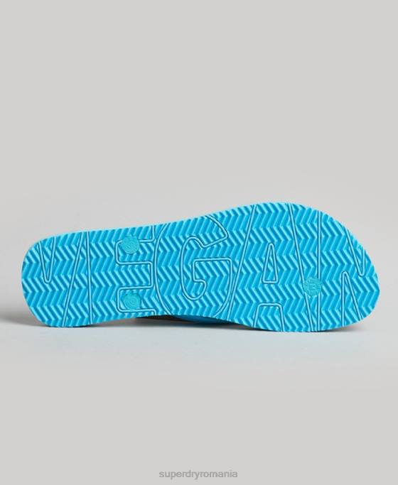 Superdry șlapi vegani de epocă pantofi albastru femei JX0Z4384