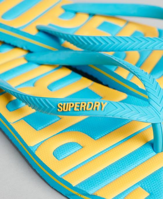 Superdry șlapi vegani de epocă pantofi albastru femei JX0Z4384