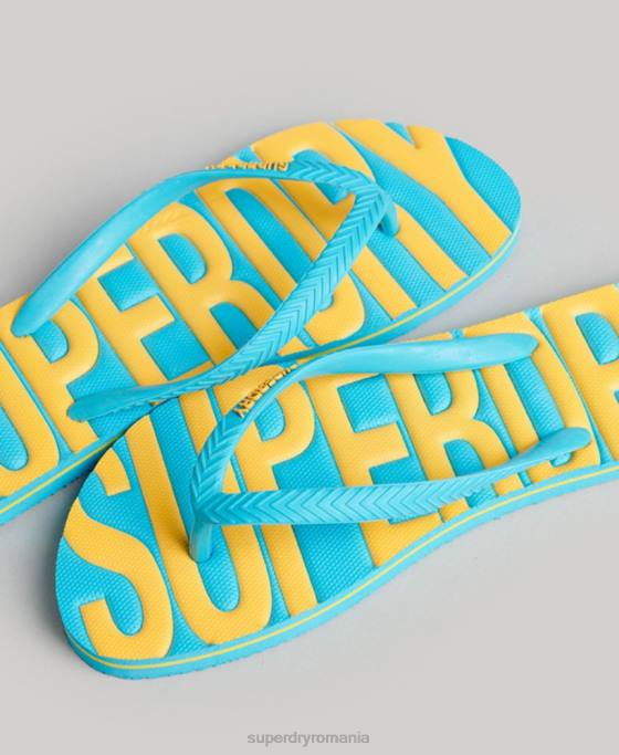 Superdry șlapi vegani de epocă pantofi albastru femei JX0Z4384