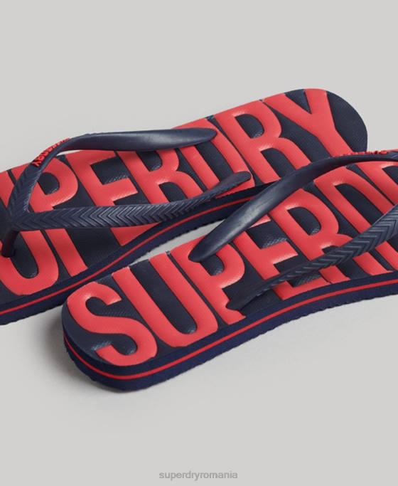 Superdry șlapi vegani de epocă pantofi marina femei JX0Z4389