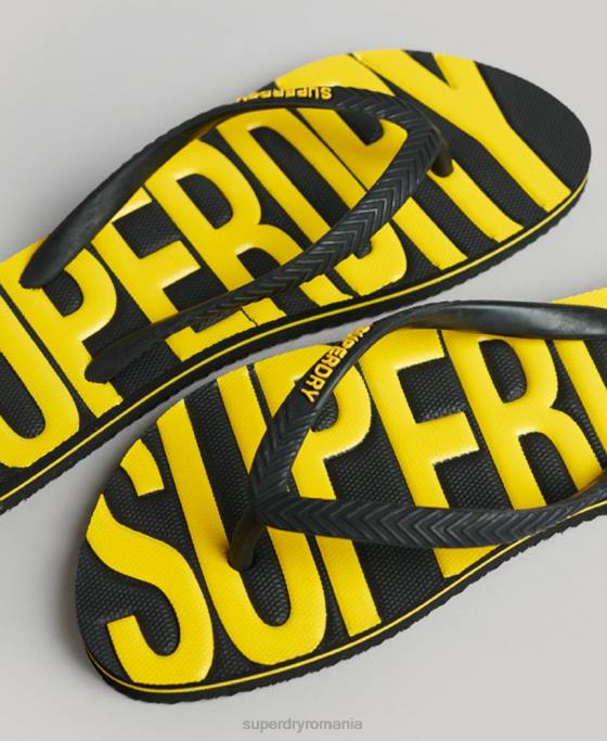 Superdry șlapi vegani de epocă pantofi negru femei JX0Z4374