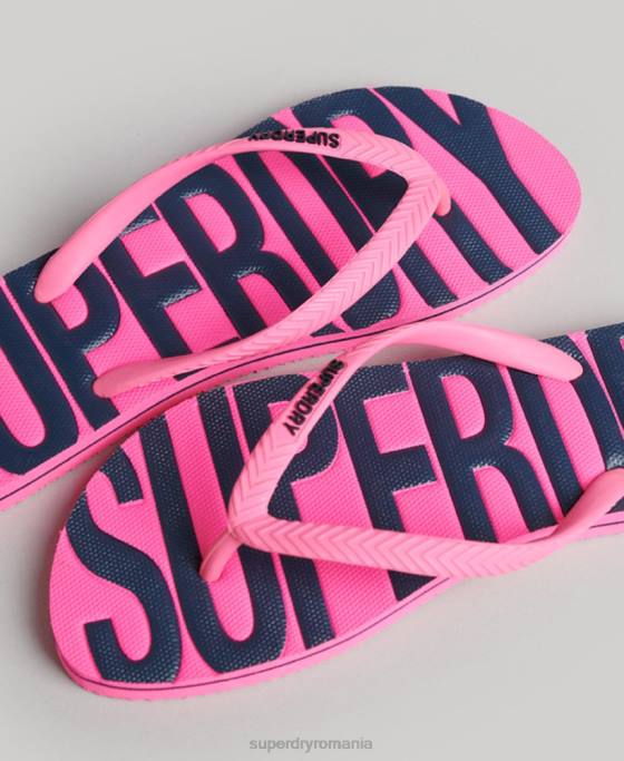 Superdry șlapi vegani de epocă pantofi roz femei JX0Z4373