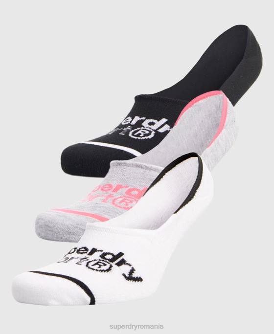 Superdry șosete invizibile coolmax pachet de 3 accesorii multi femei JX0Z4330