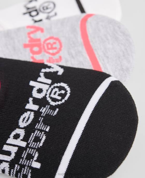 Superdry șosete invizibile coolmax pachet de 3 accesorii multi femei JX0Z4330