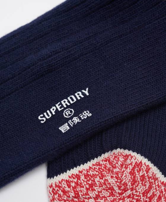 Superdry șosete tuburi de patrimoniu din bumbac organic accesorii marina bărbați JX0Z1827