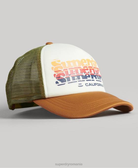 Superdry șapcă de camioner de epocă accesorii alb bărbați JX0Z1604