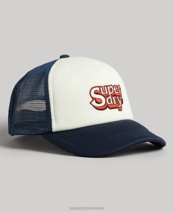 Superdry șapcă de camioner de epocă accesorii alb bărbați JX0Z1651