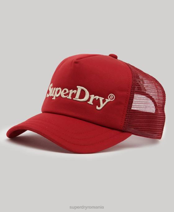 Superdry șapcă grafică de camioner accesorii roșu bărbați JX0Z1709