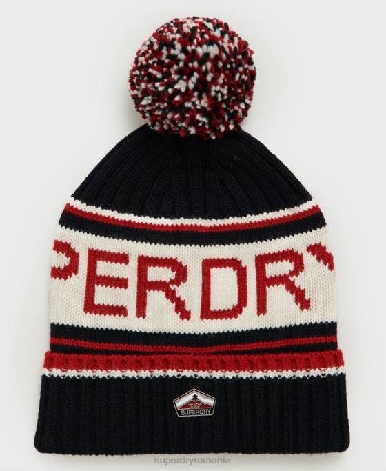 Superdry beanie cu logo accesorii albastru inchis bărbați JX0Z1841