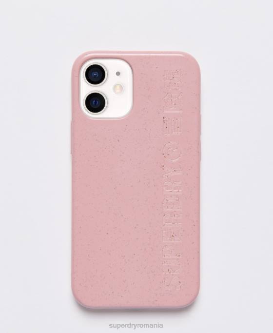 Superdry husa snap telefon iphone 12 mini accesorii roz bărbați JX0Z6420