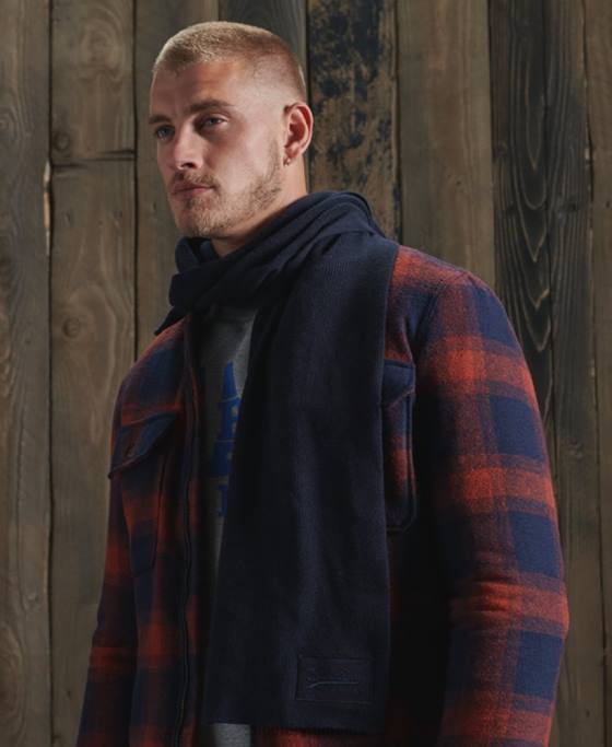 Superdry eșarfă cu etichetă portocalie accesorii marina bărbați JX0Z6436