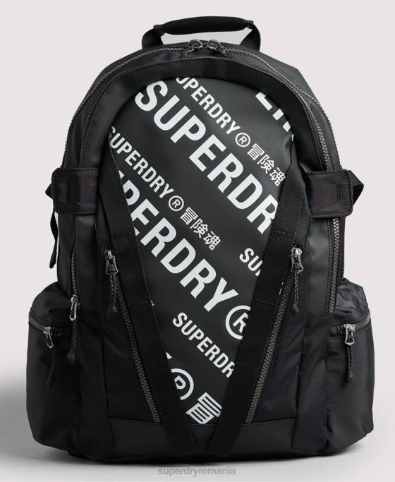 Superdry rucsac grafic cu prelată de munte accesorii negru bărbați JX0Z1633