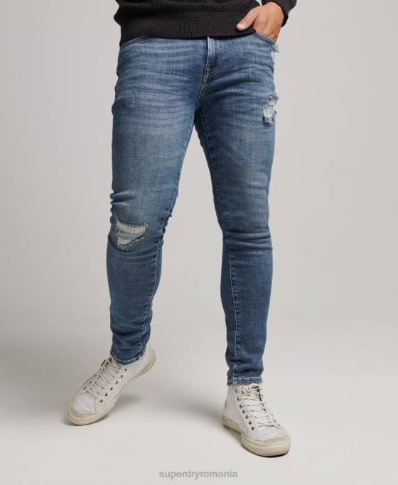 Superdry blugi vintage skinny îmbrăcăminte albastru deschis bărbați JX0Z1223