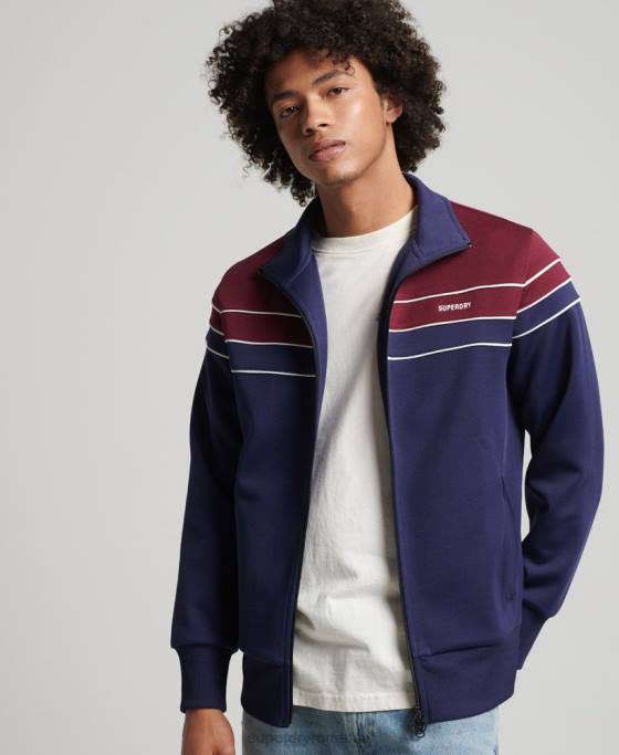 Superdry bluză vintage cu fermoar îmbrăcăminte marina bărbați JX0Z834