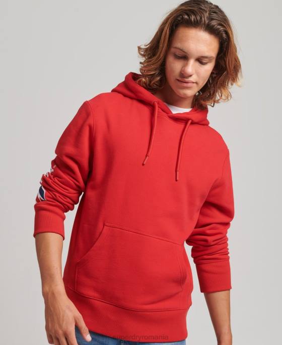 Superdry hanorac aplicat îmbrăcăminte roșu bărbați JX0Z655