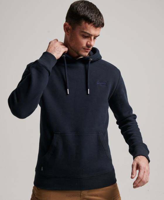 Superdry hanorac brodat cu logo vintage îmbrăcăminte marina bărbați JX0Z64