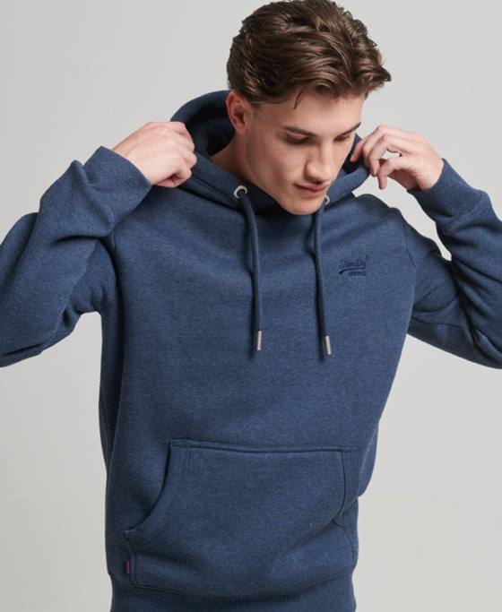 Superdry hanorac brodat cu logo vintage îmbrăcăminte marina bărbați JX0Z754