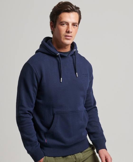 Superdry hanorac brodat cu logo vintage îmbrăcăminte marina bărbați JX0Z838
