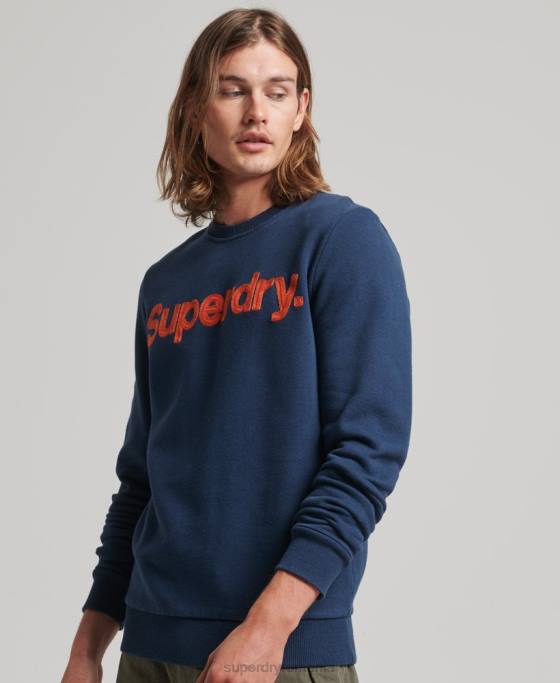 Superdry hanorac clasic cu logo-ul de bază îmbrăcăminte albastru bărbați JX0Z591