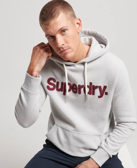 Superdry hanorac clasic cu logo vintage core îmbrăcăminte gri bărbați JX0Z531