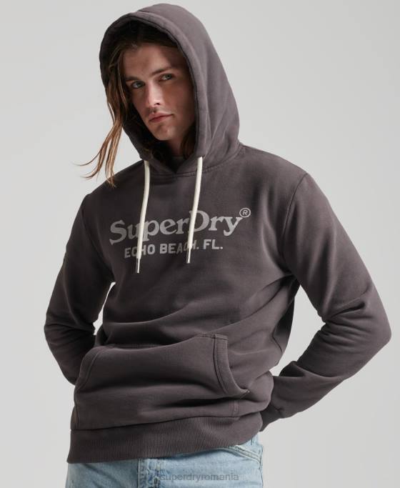 Superdry hanorac clasic vintage venue îmbrăcăminte gri inchis bărbați JX0Z508