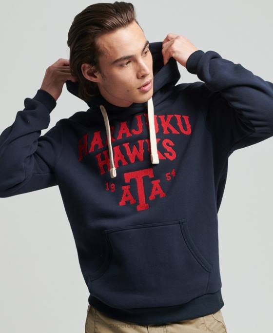 Superdry hanorac colegial de epocă îmbrăcăminte marina bărbați JX0Z801