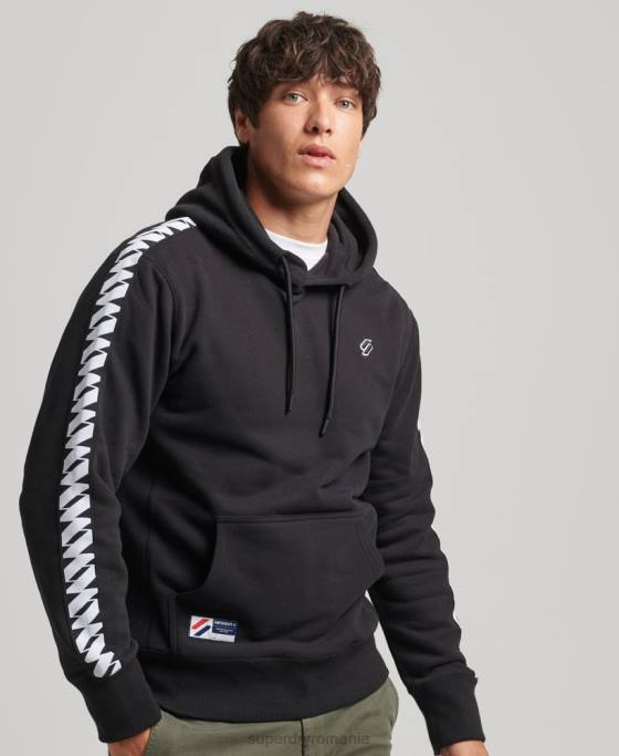 Superdry hanorac cu bandă cu logo îmbrăcăminte negru bărbați JX0Z563