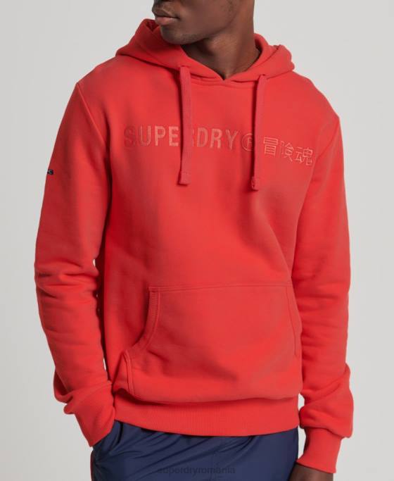Superdry hanorac cu logo corporativ de epocă îmbrăcăminte roșu bărbați JX0Z836