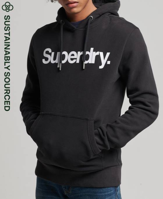 Superdry hanorac cu logo din bumbac organic îmbrăcăminte negru bărbați JX0Z5026