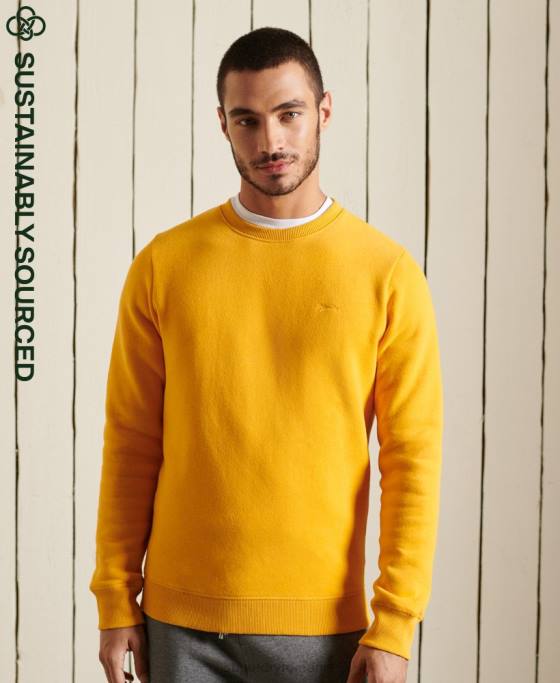 Superdry hanorac cu logo vintage din bumbac organic îmbrăcăminte galben bărbați JX0Z5046