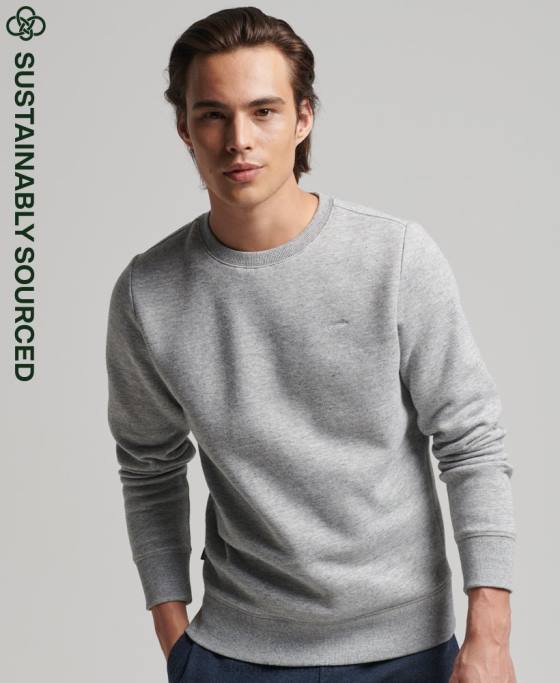 Superdry hanorac cu logo vintage din bumbac organic îmbrăcăminte gri bărbați JX0Z528