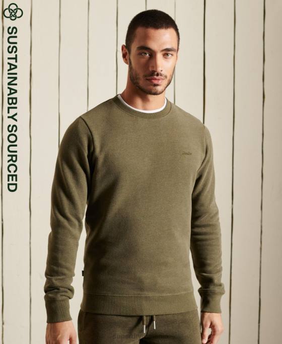 Superdry hanorac cu logo vintage din bumbac organic îmbrăcăminte kaki bărbați JX0Z865