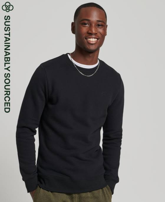 Superdry hanorac cu logo vintage din bumbac organic îmbrăcăminte negru bărbați JX0Z527