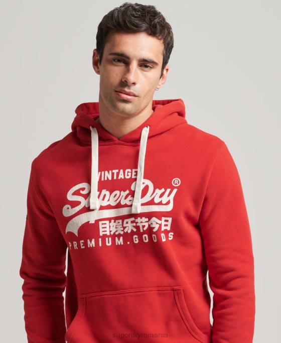 Superdry hanorac cu logo vintage heritage îmbrăcăminte roșu bărbați JX0Z5162