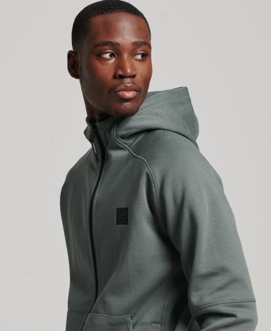 Superdry hanorac cu zip code tech îmbrăcăminte verde bărbați JX0Z458