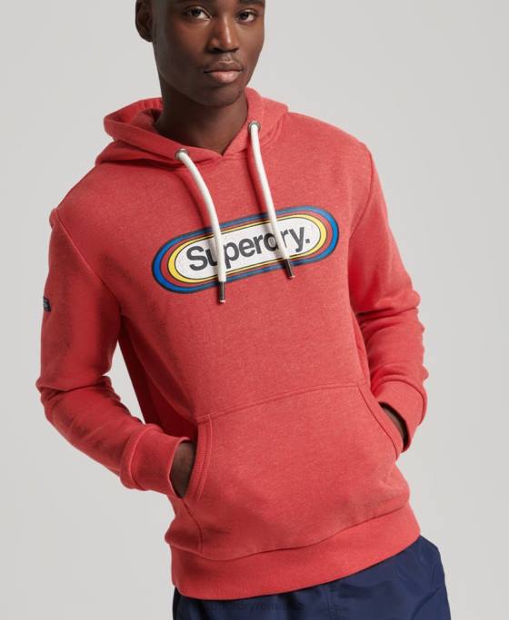 Superdry hanorac de sezon cu logo vintage îmbrăcăminte roșu bărbați JX0Z5117