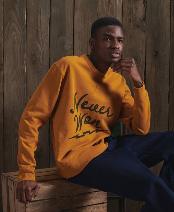 Superdry hanorac grafic uscat ediție limitată îmbrăcăminte galben bărbați JX0Z5235