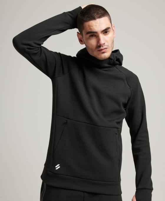 Superdry hanorac gymtech îmbrăcăminte negru bărbați JX0Z683