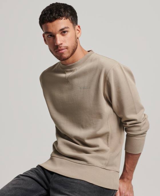 Superdry hanorac pentru echipaj supravopsit code essential îmbrăcăminte gri inchis bărbați JX0Z608