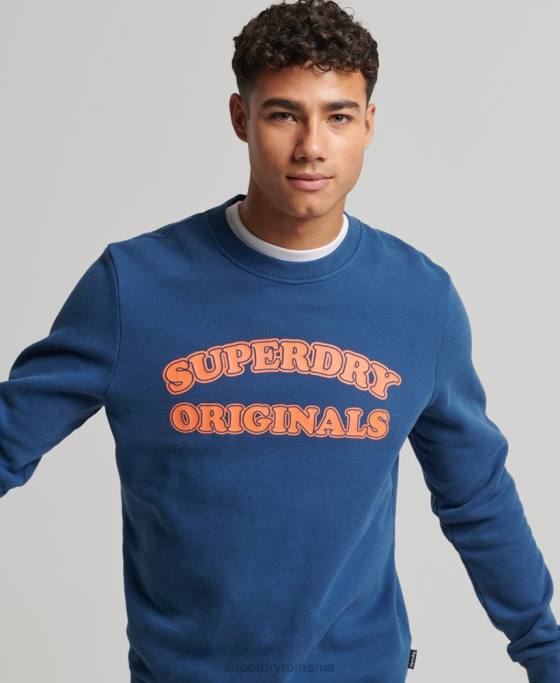 Superdry hanorac vintage cooper clasic crew îmbrăcăminte marina bărbați JX0Z693
