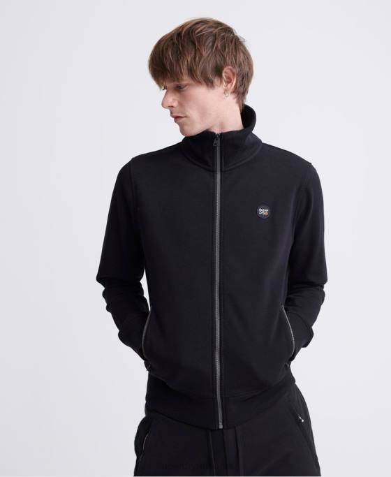 Superdry top colectiv loopback track îmbrăcăminte negru bărbați JX0Z876