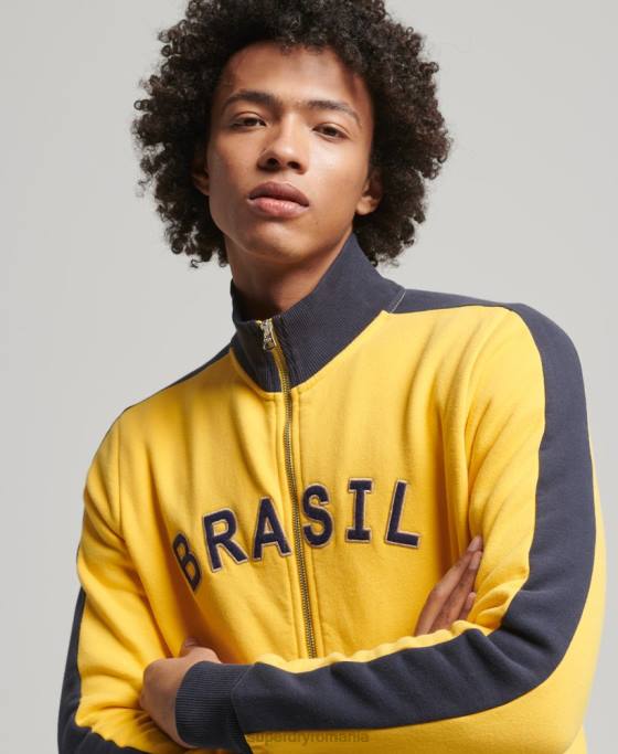 Superdry x Ringspun fotbal brazilia sport top îmbrăcăminte galben bărbați JX0Z507