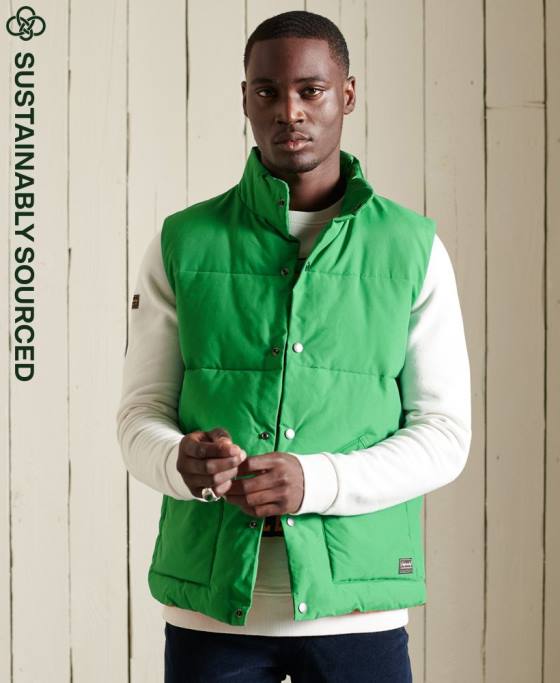 Superdry gilet de munte îmbrăcăminte verde bărbați JX0Z1176